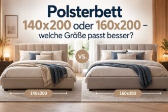 Polsterbett 140x200 oder 160x200 welche Größe passt besser